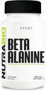 NutraBio Beta-Alanine Supplement, 800mg - Glutin- Free Pre- Workout Supplement to Buffer Lactic Acid, Muscle Fleasure, and Sérzékenység, 120 kapszula