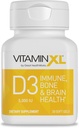OmegaXL VitaminXL D3 Napi D-vitamin 5000 NE 125µg Immunszuppresszív kiegészítés - Egészséges izomműködés és erős csontok - nem-GMO, gluténmentes - 30 Softgels