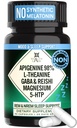 Természetes alvászavar hozzáadása felnőttek nélkül melatonin - Non-Habit Forming Herbal Sleep - GABA, L-Theanine, Reishi gomba, Apigenin, Magnézium Glycinate, 5-HTP - 90 Vegán kapszula