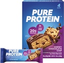 Tiszta fehérje bárok, magas fehérje, tápláló snack támogatása energia, alacsony cukor, glutén mentes, Csokoládé Chip, 1.76oz, csomag 4
