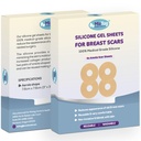 Silicone Scar Sheets for Breast Surgical Scars from Breast Reduction, Breast Augmentation, Mellnagyobbítás, Lift or Post Mastectomia - Újrahasználható és kényelmes alatt Post Op Bra