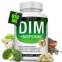 Dim Supplement 910 mg Plus BioPerine Complex - Diindolilmetán támogatása Hormonegyensúly és ösztrogén metabolizmus, Segít Menopauza Acne PCOS jobb bőr testépítés, a férfiak, 60 kapszula