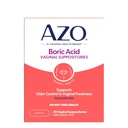 AZO ® Boric Acid Vaginal Supposiaries, Support Odor Control and Intimate Health with Clinically Studed Boric Acid, Non-GMO, 30 Count