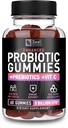 Probiotikus gumik felnőtteknek és gyerekeknek (60 Count 124; 5 milliárd CFU) w / Organic Berry Antioxidants & C vitamin Immunszuppresszív és emésztési gumi- Prebiotikumok és probiotikumok nőknek Gumiták