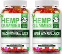 (2 Pack) Hemp Gumies - 90PCS Stress Relief Fruity Gumi Bear with Hemp Oil