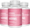 Liposomale Glutathione Softgels 1500MG, Reduzierte Glutathion-Ergänzung mit Vitamin C, bessere Absorption, Non-GMO Leistungsstarkes Antioxidans für gesundes Altern, Detox, Immungesundheit, 180 Softgels