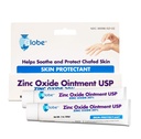 (2 Pack) Globe Cink Oxide Ointment 20%, 2 Ounce Tube (Total 4 oz) Advanced Skin Protection, For Diaper Rash, Relief From Poison Ivy, Sumac & Oak, Protects from Wetness, Protects Chafed Skin