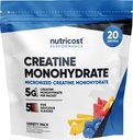 Nutricost Creatine Monohidrát Por Variety Stickpacks (5 aroma, 20 szerva) - Mikronizált, 5 gramm kreatin-monohidrát csomagonként