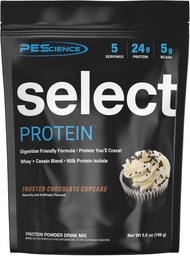 Pescience Select fehérje por, tejsavó és Casein keverék, tiszta fehérje por a nők és férfiak, alacsony kalóriatartalmú, alacsony szénhidrát, keto barát, glutén mentes - Frosted Chocolate Cupcake - 5 szerváció
