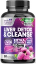 Gyengéd májtisztító detox és javítási képlet - Fejlett májfenntartó kiegészítés Silymarin Milk Thistle, Gyermekláncfű, Articsóka kivonat, Turmeric, Kolin, & Beetroot - 60 Veggie kapszula