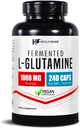 HealthFare L Glutamine 1000mg | 240 Vegan Kapseln | Extra Stärke Aminosäure Ergänzung | Unterstützt Verdauungsbalance, Nährstoffaufnahme & Muskel Erholung | Non-GMO, Glutenfreie | Made in USA