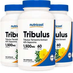 Nutricost Tribulus Terrestris kivonat 750mg, 120 kapszula (3 üveg)