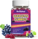 Quercetin Gumies 1200MG, Quercetin Gumies with Bromelain, Cink C vitamin, Quercetin Supplement Gumies for Felnőtt & Kid, 60 Vegan Gumies