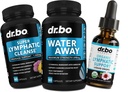 Vízpirula Diuretikumok és limfómás Drainary kiegészítők - Natural Away Pills Water Retention & Organic Lymphotic Support Liquid Drops Cleanse - Folyadék és Lymph rendszer Support Supplement Detox