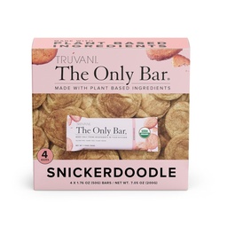 Truvani Plant Based Snack Bars - 124; Snickerdoodle 4 Pack - 124; 5g Protein - 124; USDA Organic and Vegan - 124; The Only Bar - 124; Dairy -, Soy - és Gluten - Free - 124; Extra -