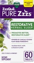 ZzzQuil PURE Zzzs Restorative Herbal Sleep, Tabletta, Gyógyszer- és Hormonmentes, Melatonin- Free Formula, Valerian Root, Hops, Passion Flower, Alvási AIDS felnőtteknek, 60 gróf
