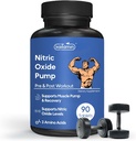 Nitric Oxide Supplement Pre Workout Supplement for Men - 124; Muscle Growth - 124; Arginine Glutamin & Ornitine - 90 Vegan, Non-GMO Pills Supporting Man Health