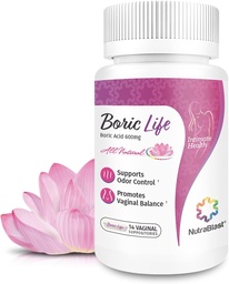 NutraBlast Boric Acid Vaginal Supposiars - 100% Tiszta Made in USA - Boric Life Intimate Health Support (14 gróf)