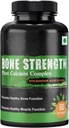 Eleven Zone Knochenstärke - Pflanzenbasiertes Calcium, Magnesium, Zink, Vitamin D3, VIT B12, K2 - GMO, Soja, Glutenfreie Inhaltsstoffe - Ganze Nahrungsergänzung für Knochengesundheit - 60 veganfreundliche Kapseln