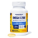 Oceanblue Professional Omega3 2100- 60 Count - High- Potencial Triple Strength Burplessed Fish Oil Supplement with EPA, DHA & DPA - Orange Flavor, 30 Servings