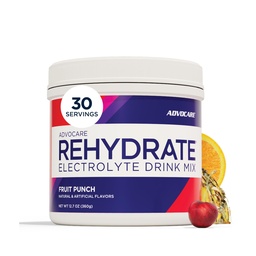 AdvoCare rehidrát - Electrolyte Drink Mix - Magnézium, nátrium, kálium és kalcium - antioxidáns és aminosav dúsított - Támogatja hidratálás és hasznosítás - Gyümölcs puncs, 12.7 oz