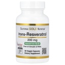 Resveratrol, 98% Tiszta Trans- Resveratrol, Emodin- és PAH-mentes, olasz Sourced, 200 mg, 60 Veggie kapszula