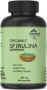 Bio Spirulina Protein Pulver Kapseln - Vitamine & Mineralien für Energie - Vegetarisch, Glutenfrei 100% reines Superfood für optimale Gesundheit (120 Kapseln)