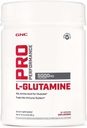 GNC Pro Performance L- Glutamin 5000mg, Amino-sav kiegészítés por, Támogatja az izmok helyreállítását és működését, Üzemanyagok Immunrendszer, Játszik kulcsszerepe proteinszintetika, ízesítetlen, glutén mentes, 181