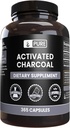 Pure Original Ingredients Actived Charcoin, No Magnézium or Rice Fillers, Always Pure, Lab ellenőrizve (365 Count)