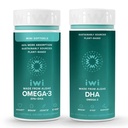 Iwi Omega3 Minis & DHA Omega3 Bundle, 30 Servings, Vegan Plant-Based Algae Omega 3, Krill & Fish Oil Alternative, No Fishy After taste