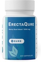 ErectaQuure Horny Goat Weed for Men - Férfi Enhancing Supplement for Fokozott Férfi Drive - Tongkat Ali, Ginseng Root & Superoxid Anions - 60 kapszula gluténmentes