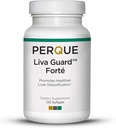 PERQUE Liva Guard Forte 120 Softgels - Herbal & Antioxidáns Formula a májfunkció és méregtelenítés - Támogatja a metabolikus és celluláris egészséget - Non-GMO, gluténmentes, vegetáriánus képlet - 120