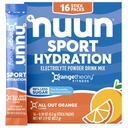 Nuun Sport Electrolyte Powder Packets Magnéziummal, Kalciummal, Káliummal, Kloriddal és Nátrium, Hidratációs Packets on-The-, All Out Orange Flavor, Gluten Free & Vegan, 16 Single Servings