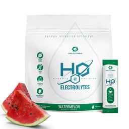 Cellutrex ® H2O Elektrolitok - Electrolyte Powder Drink Mix, Zéró Cukor, Természetes só hidratáló csomagok a helyreállításra és a wellness, Görögdinnye, 20 Sticks