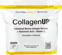 California Gold Nutrition CollagenUP ®, hidrolizált tengeri kollagén peptidek hialuronsavval és C-vitaminnal, ízesítetlen, 2,2 lb (1 kg)