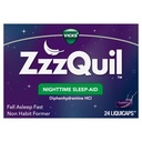 Vicks ZzzQuil, éjszakai alvássegítő liquiCaps, 25 mg difenhidramin HCl, No.1 Sleep- Aid Brand, Non- Habit Forming, Alvás Fast, 24