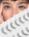 Természetes hamis szempillák Tiszta sáv pillák Természetes megjelenés Jiocolor Wispy Fax Mink pillák Demi-wispies Hamu Laes 12MM 7 Pairs Wispy Dream (7mm- 12mm)