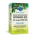Natürliche Faktoren Ganze Erde und Meer Vitamin D3 - Nahrungsergänzung unterstützt starke Knochen & Gelenke - Aids Calcium Absorption - Vegan & Non-GMO - 90 Vegetarische Kapseln (90 Servietten)