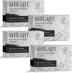 30,000 MG Shilajit tabletta, 100% Shilajit Pure, Himalája Organic, Shilajit férfiaknak és nőknek Gazdag Fulvic Acid & 85 + Trace Ásványok, Shilajit Energy & Immunrendszer kiegészítés, 240 gróf