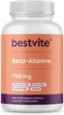BESTVITE Beta Alanine 750mg (240 Vegetáriánus kapszula) - Nincs Stearates - Vegan - Nem GMO - Glutén mentes