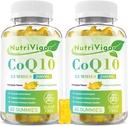 CoQ10 Gummie, Coenzym Q10 Beilage 200 mg, Hohe Absorption CoQ10 Beilage für Zelluläre Energie und Immungesundheit, Vegan, Glutenfrei, Ananas Flavor, 120 Zähler