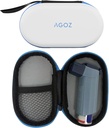 AGOZ Asthma Inhaler Medicine Travel Bag Case gyerekeknek és felnőtteknek - Protective Medical Pouch Holder Cover with Zipper Closure and Wrist Strap (Fehér)