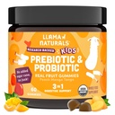 Llama Naturals Kids Probiotic with Prebiotic Fiber, Vegan, Organic Prebiotics and Probiotics Gumies for Gut Health Support, Toddler Real Fruit Gumi Vitamins, No Added Sugar Cane, Peach Mango, 60 Ct
