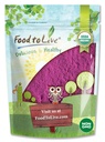 Étel az élő szerves fekete ribizli leve por, 8 Ounces - Non-GMO, Nyers, Kosher, Vegan Superfood, Tömeg, Gazdag antioxidánsok, Nagy a juices, italok, és Smoothie, Maltodextrin