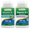 B1-vitamin tiamin-mononitrát 500 mg és B2-vitamin (Riboflavin) 400mg