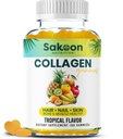 Halal Collagen Gummees for Women and Men - Anti-öregedés, Hajnövekedés, Skin Care & Strong Nails Protein Collagen kiegészítők - Non-GMO, Gluten Free - Made in USA