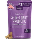 iHeartDogs 3- in1 Probiotic kutyáknak sütőtök javított emésztés & Gut egészség - kutya probiotikumok és emésztési enzimek, 90 gróf