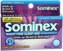 Sominex Alvás- Aid Difenhydramine HCl 25 mg, Original Formula, 16 tabletta, (1-es csomag)