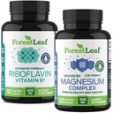 ForestLeaf Riboflavin & Magnézium Migrén Kiegészítés - Riboflavin 400 mg a fejfájás enyhítésére - Végső Magnéziumköteg B2-vitamin 400mg a fejfájás migrén Relief kapszula