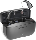 Alfa hallókészülékek, AI Zaj Lemosás OTC hallókészülékek szeniorok és felnőttek, Super Clear Sound, Long- lasting Battery Operated Recharderative hallókészülék, 4 Modes, Metallic Dark Grey